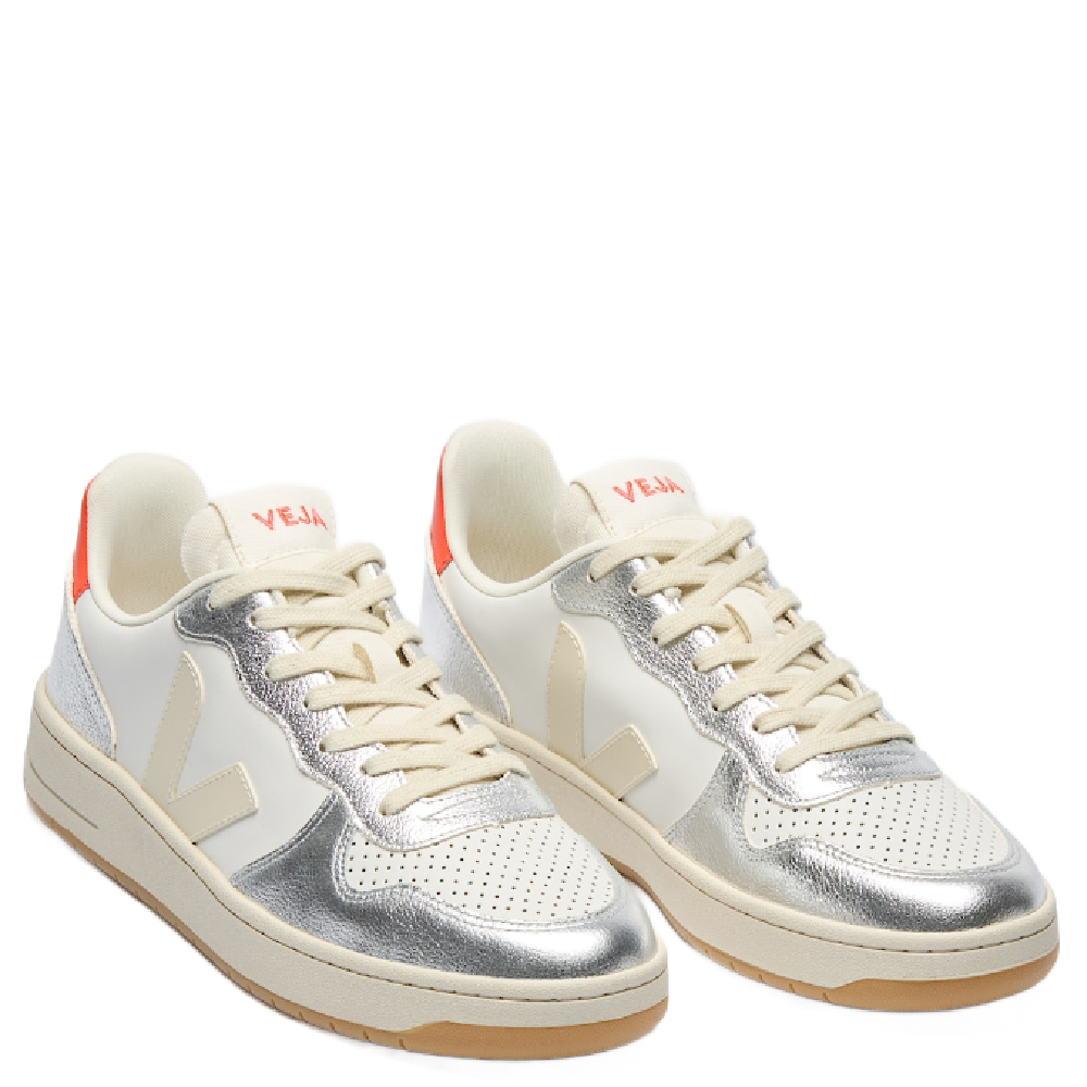 V-10 LEATHER WHITE/SILVER