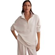MOLLY HALF ZIP IVORY
