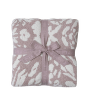 LEOPARD THROW MAUVE