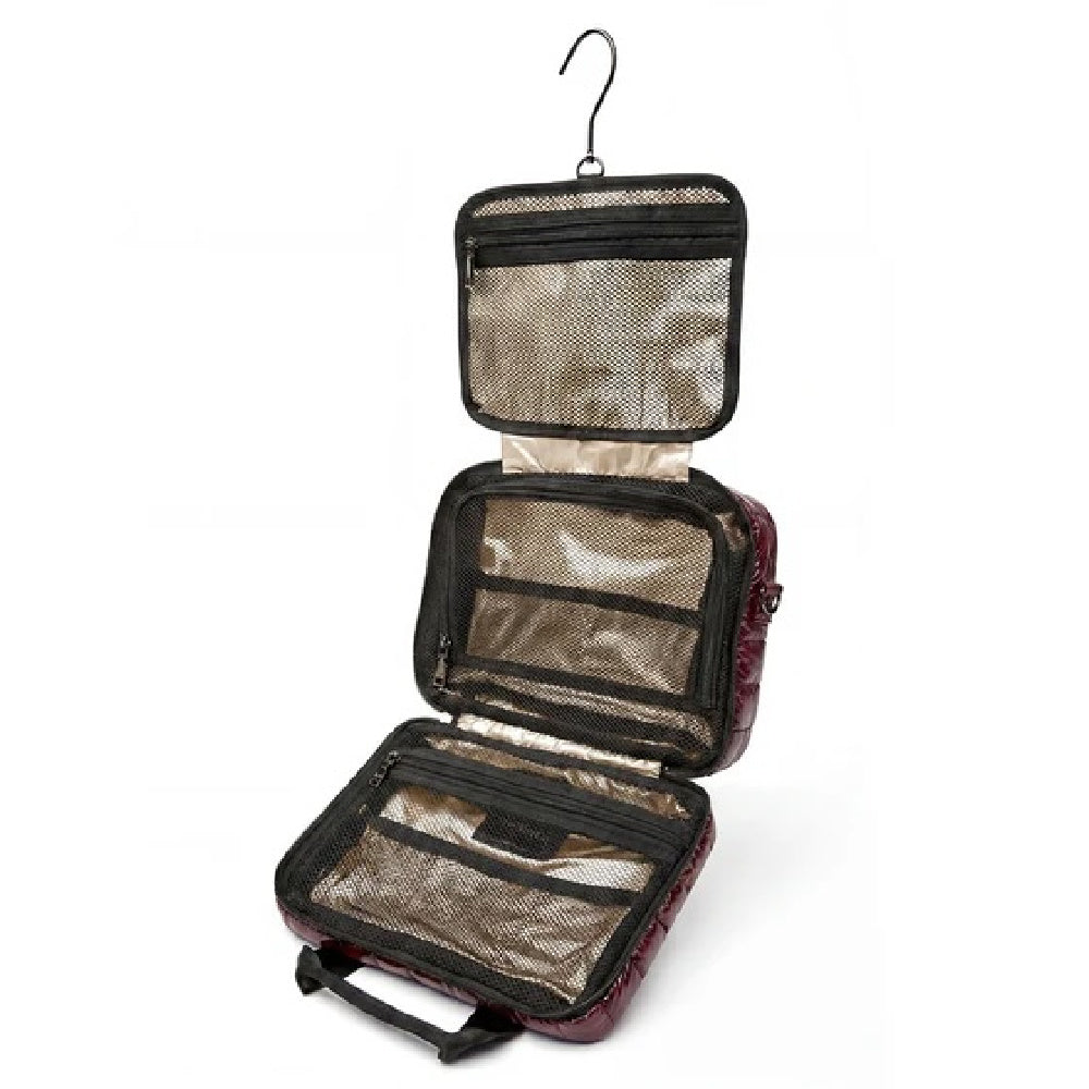 STOWAWAY TOILETRY CASE GLOSSY BURGUNDY