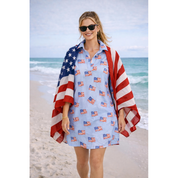 FLAG DRESS BLUE