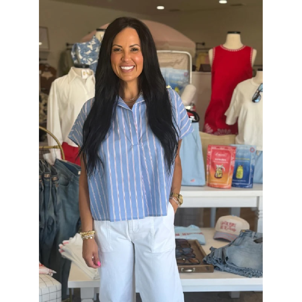 AMERICA POPLIN SIGNATURE TOP