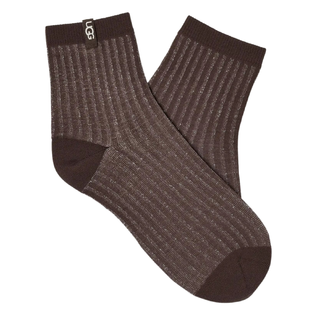 PLORA SHIMMER QUARTER SOCK BURNT CEDAR