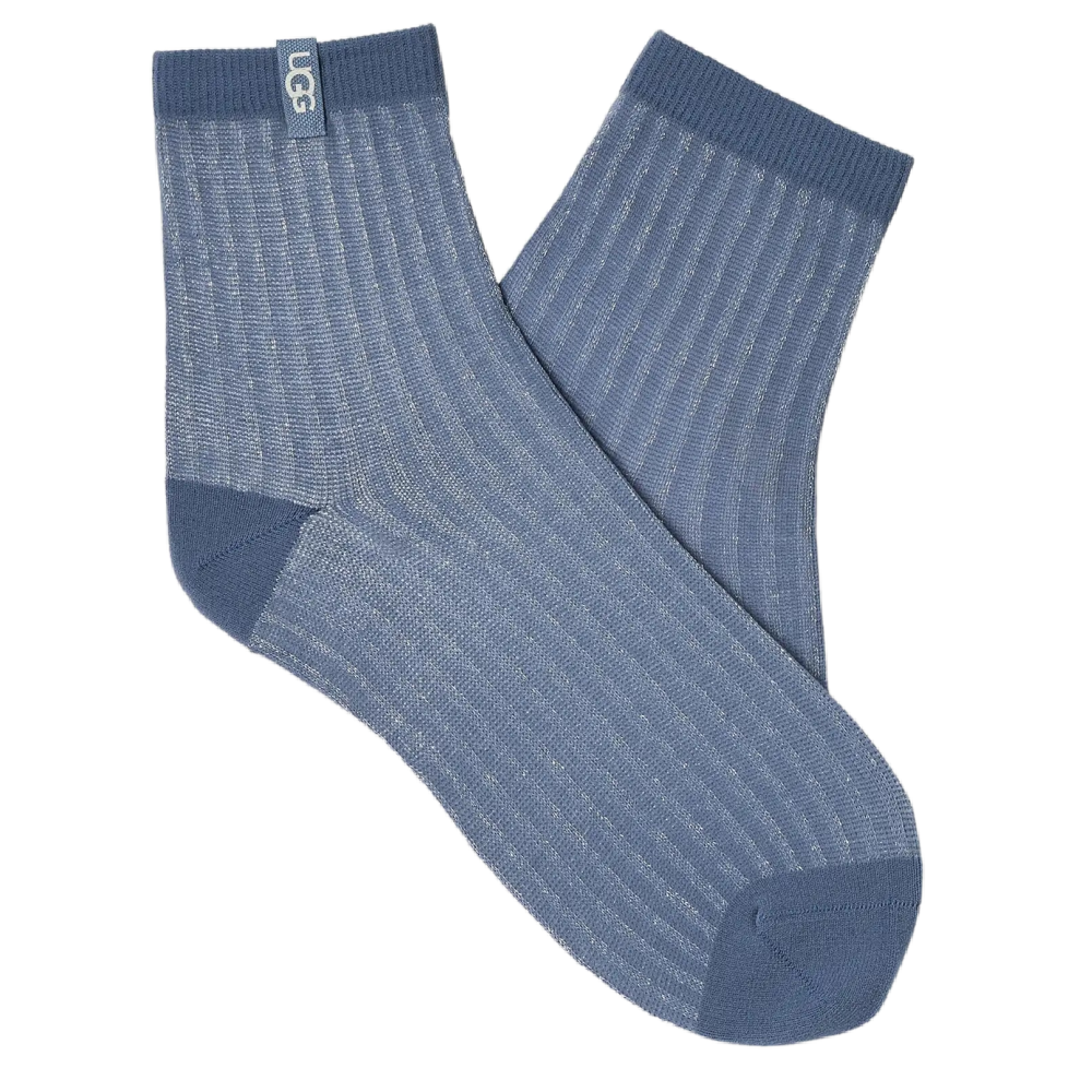 PLORA SHIMMER QUARTER SOCK TAHOE BLUE