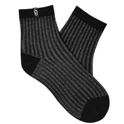 PLORA SHIMMER QUARTER SOCK BLACK