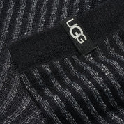 PLORA SHIMMER QUARTER SOCK BLACK