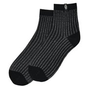 PLORA SHIMMER QUARTER SOCK BLACK