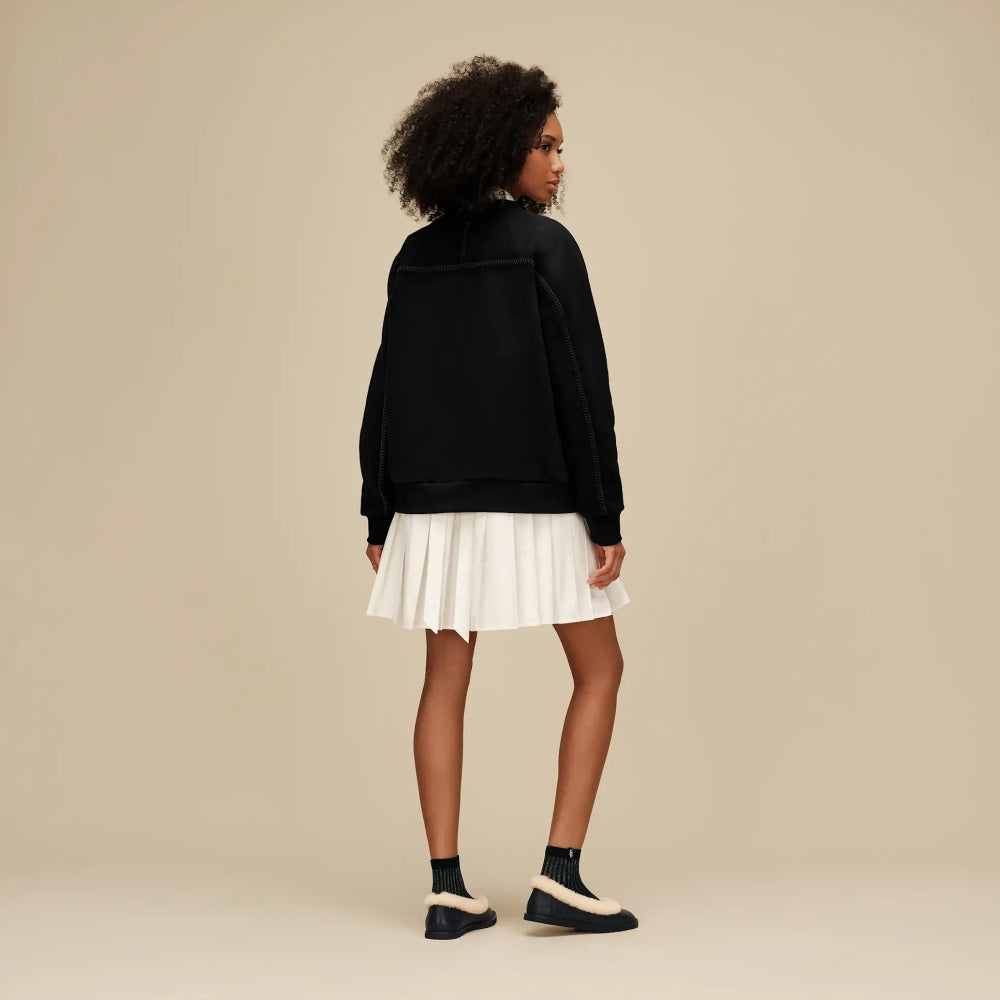 PLORA SHIMMER QUARTER SOCK BLACK