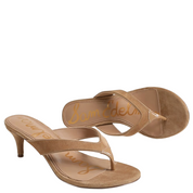 AMIE KITTEN HEEL SANDAL TAN