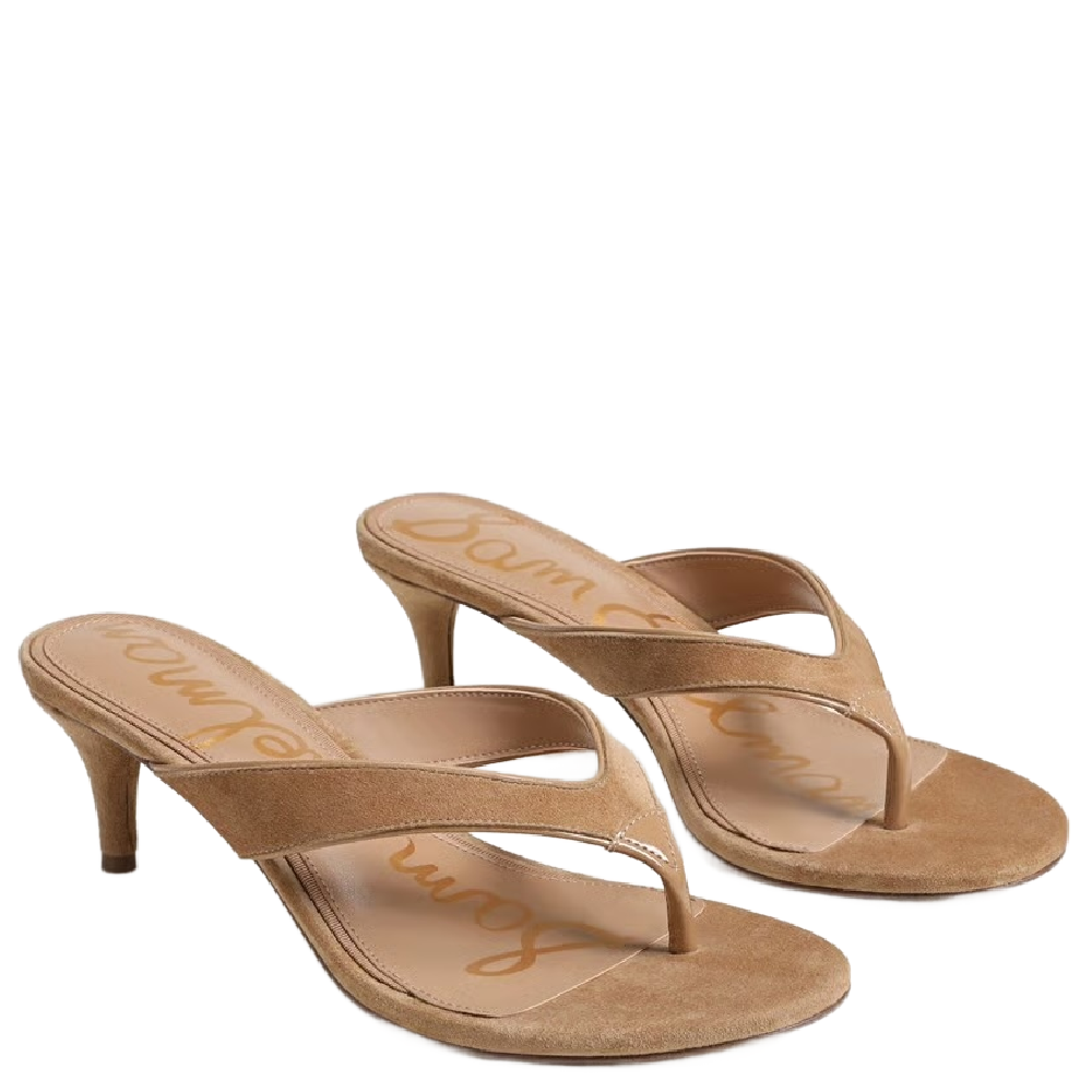 AMIE KITTEN HEEL SANDAL TAN