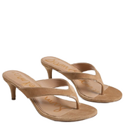 AMIE KITTEN HEEL SANDAL TAN