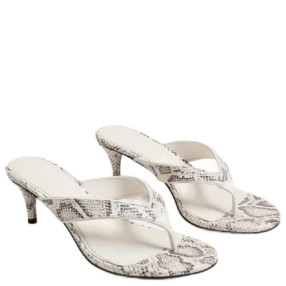 AMIE KITTEN HEEL SANDAL IVORY