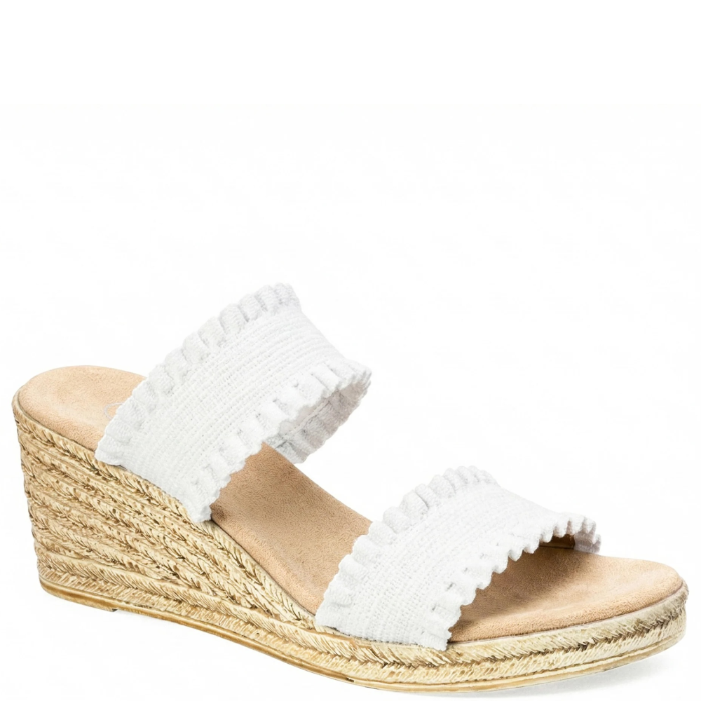 DORSET ESPADRILLE WEDGE SANDAL WHITE