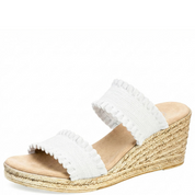 DORSET ESPADRILLE WEDGE SANDAL WHITE