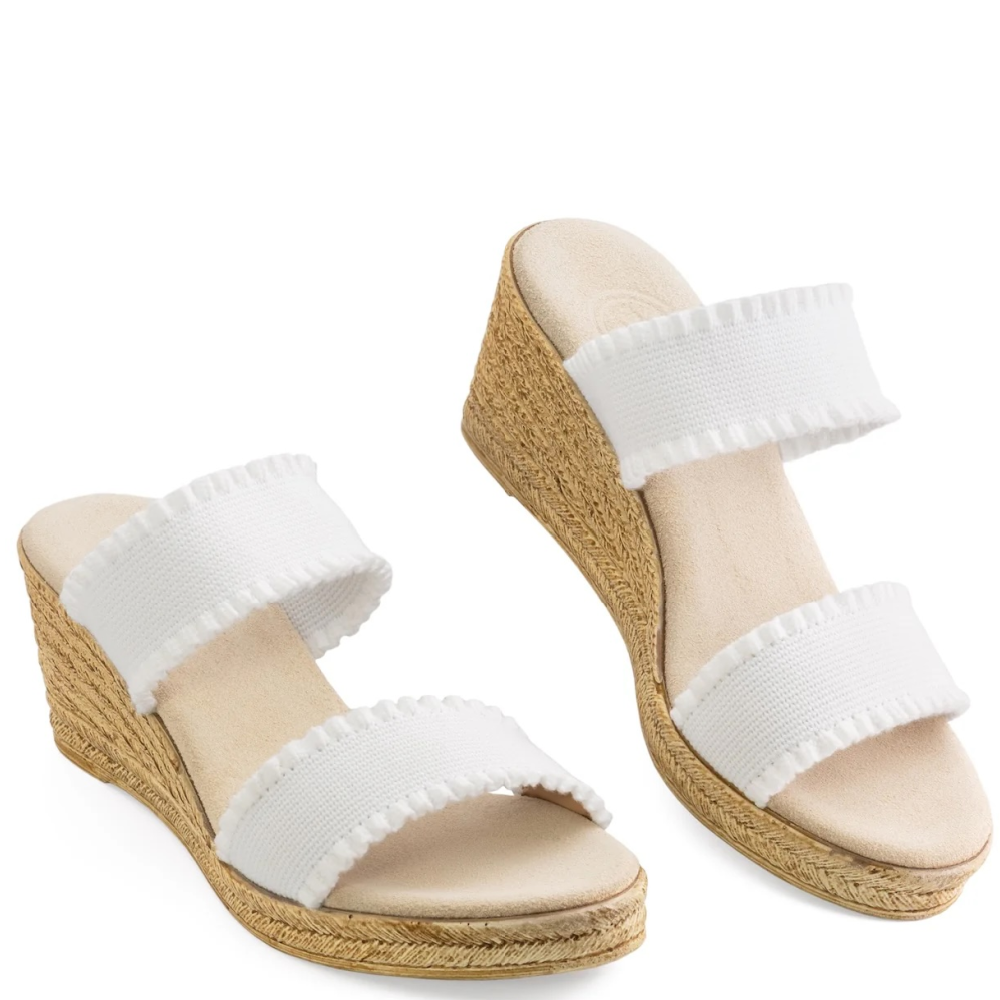 DORSET ESPADRILLE WEDGE SANDAL WHITE