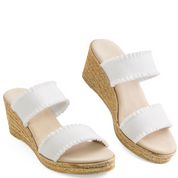 DORSET ESPADRILLE WEDGE SANDAL WHITE