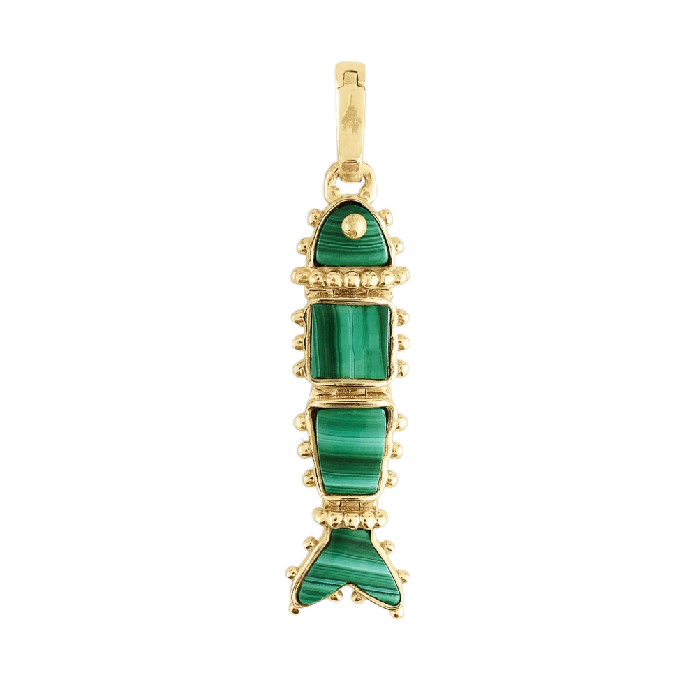 FISH CHARM MALACHITE