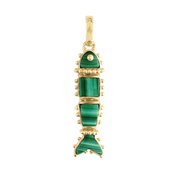 FISH CHARM MALACHITE