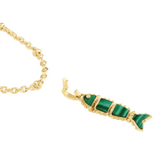 FISH CHARM MALACHITE