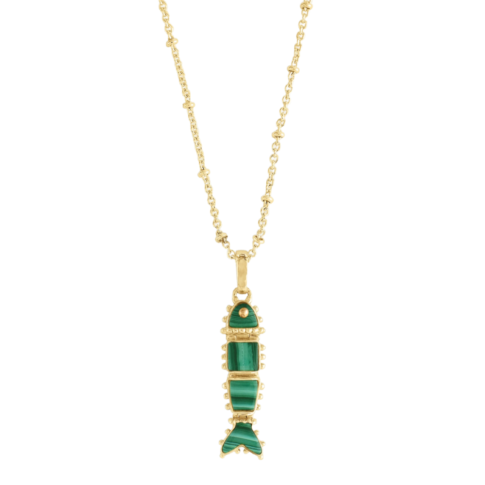 FISH CHARM MALACHITE