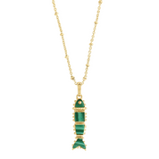 FISH CHARM MALACHITE