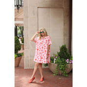 BEACH LINEN SHIRT DRESS PINK