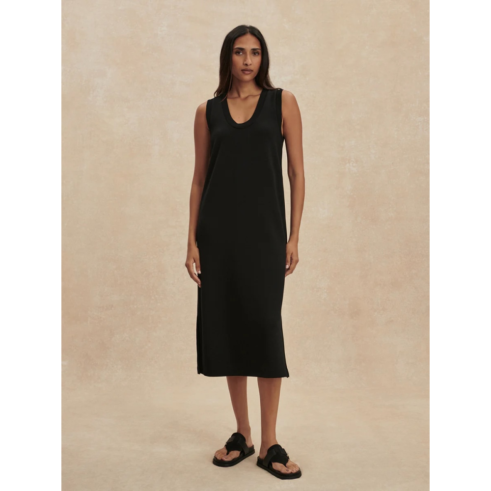 KYLER TANK MIDI DRESS BLACK
