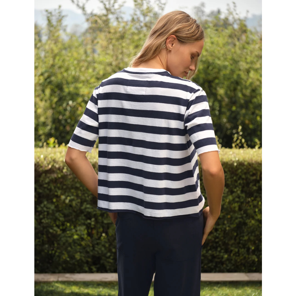 PERRY NYC CREWNECK TEE NAUTICAL STRIP
