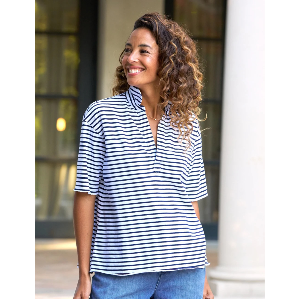 PATTY SHORT-SLEEVE POPOVER HENLEY
