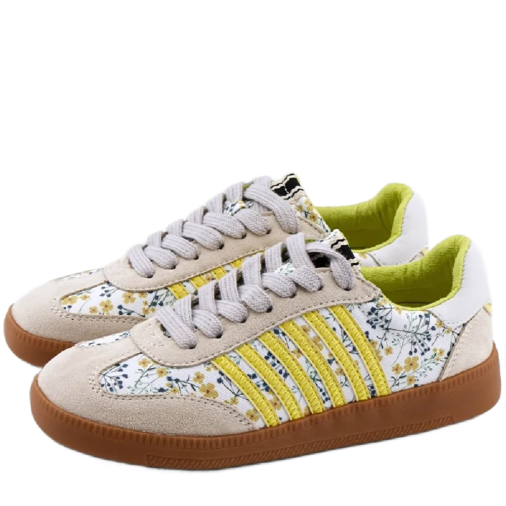 STEVIE MINI YELLOW PRINT SNEAKER