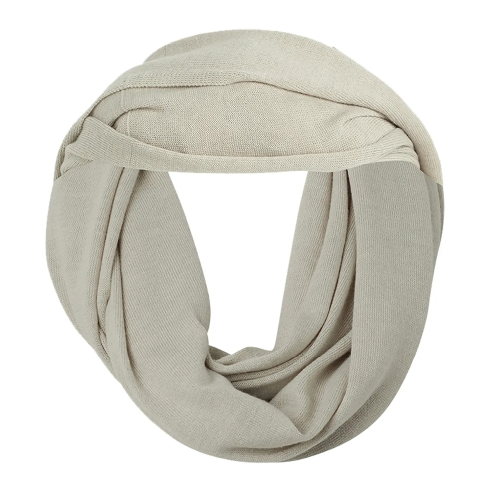 KNIT WRAP SCARF OATMEAL