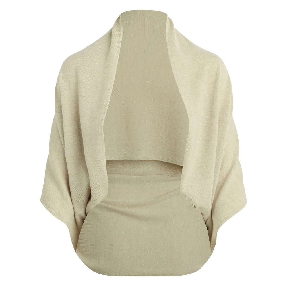 KNIT WRAP SCARF OATMEAL