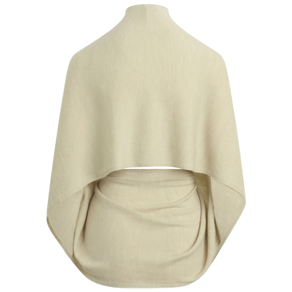 KNIT WRAP SCARF OATMEAL