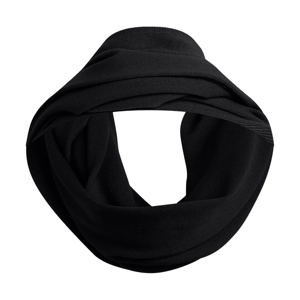KNIT WRAP SCARF BLACK