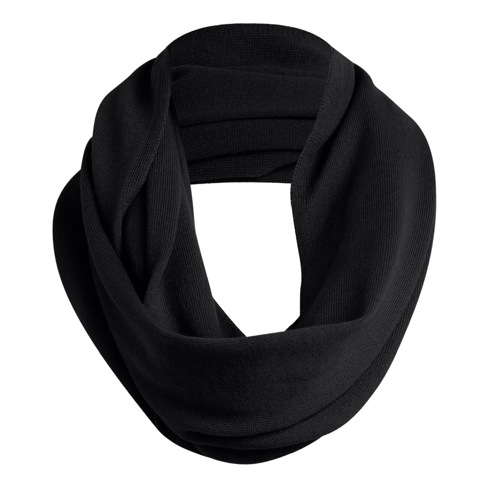 KNIT WRAP SCARF BLACK