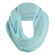 KNIT WRAP SCARF BLUE