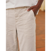 WEXFORD PATCH POCKET WIDE-LEG LINEN PANT