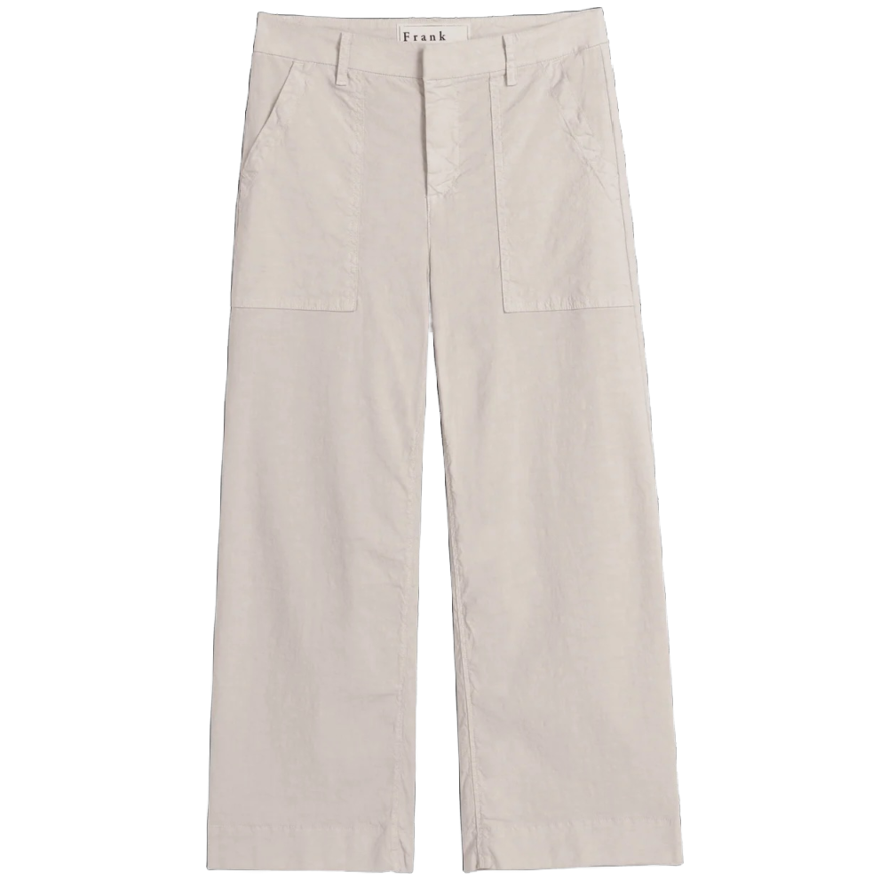 WEXFORD PATCH POCKET WIDE-LEG LINEN PANT