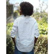 RELAXED BUTTON-UP SHIRT BLUE CRAB