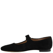 MICHAELA MARY JANE FLAT SUEDE BLACK