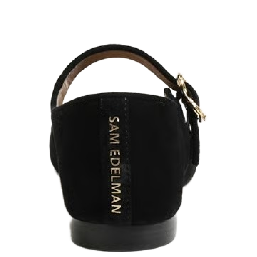 MICHAELA MARY JANE FLAT SUEDE BLACK
