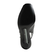 ESME PEEP TOE PUMP PATENT BLACK