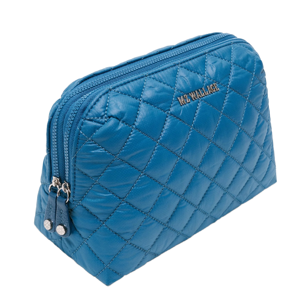 MEDIUM DOUBLE ZIP COSMETIC ATLANTIC BLUE