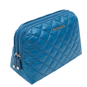 MEDIUM DOUBLE ZIP COSMETIC ATLANTIC BLUE