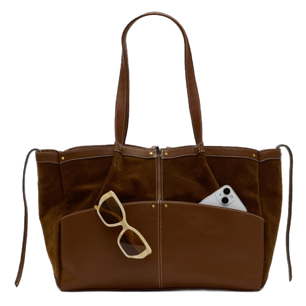 MERYL CARRYALL CINNAMON SUEDE