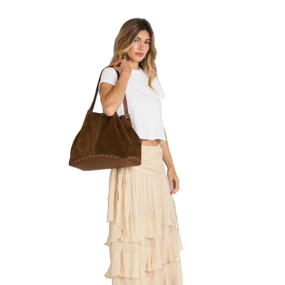 MERYL CARRYALL CINNAMON SUEDE