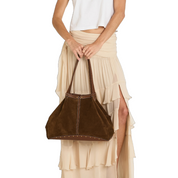 MERYL CARRYALL CINNAMON SUEDE
