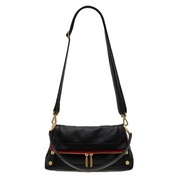 BEVERLY MED BLACK RED ZIP