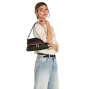 BEVERLY MED BLACK RED ZIP