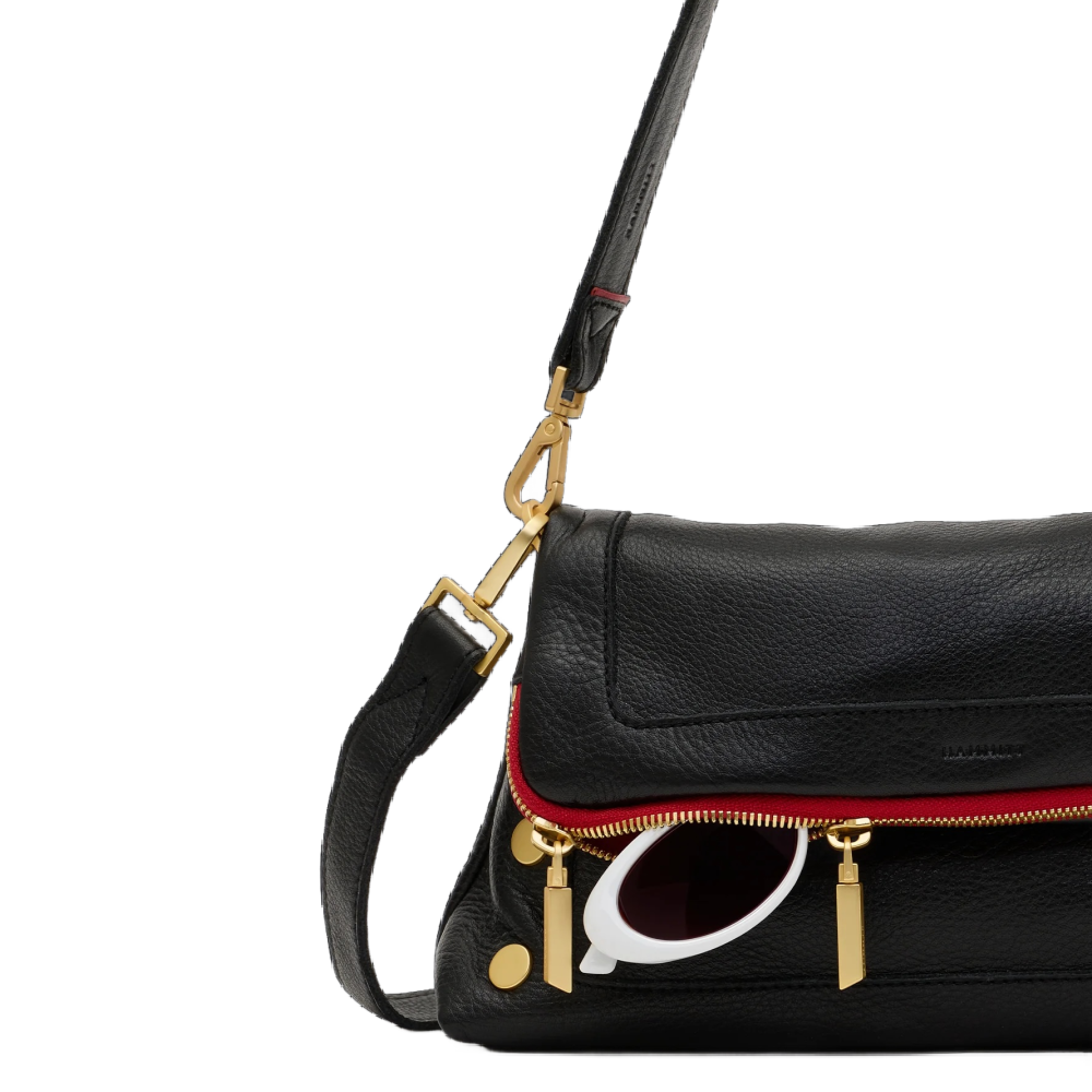 BEVERLY MED BLACK RED ZIP